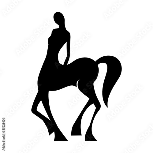 Black Elegant Centaur Lady, mythology  creature that is half human, half horse