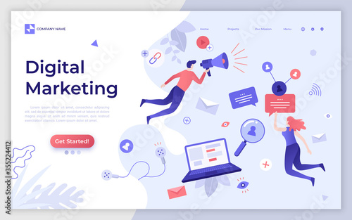 Flat Landing Page Template