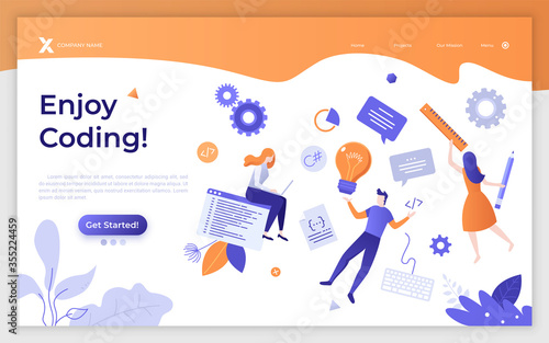 Flat Landing Page Template