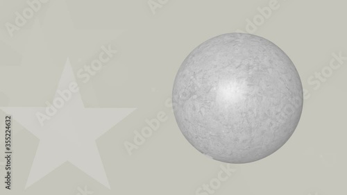 Gray background with a bowling ball and animated stars