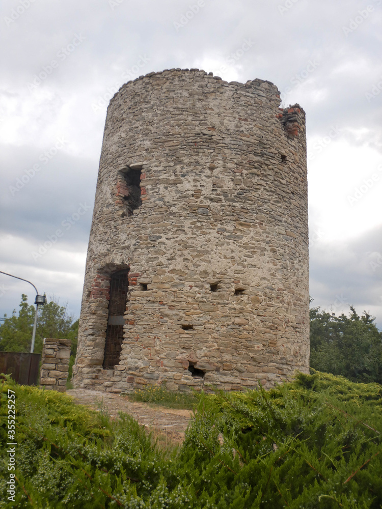 Ancient tower in Murazzano, Piedmont - Italy