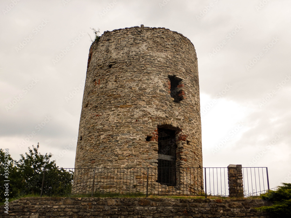 Ancient tower in Murazzano, Piedmont - Italy