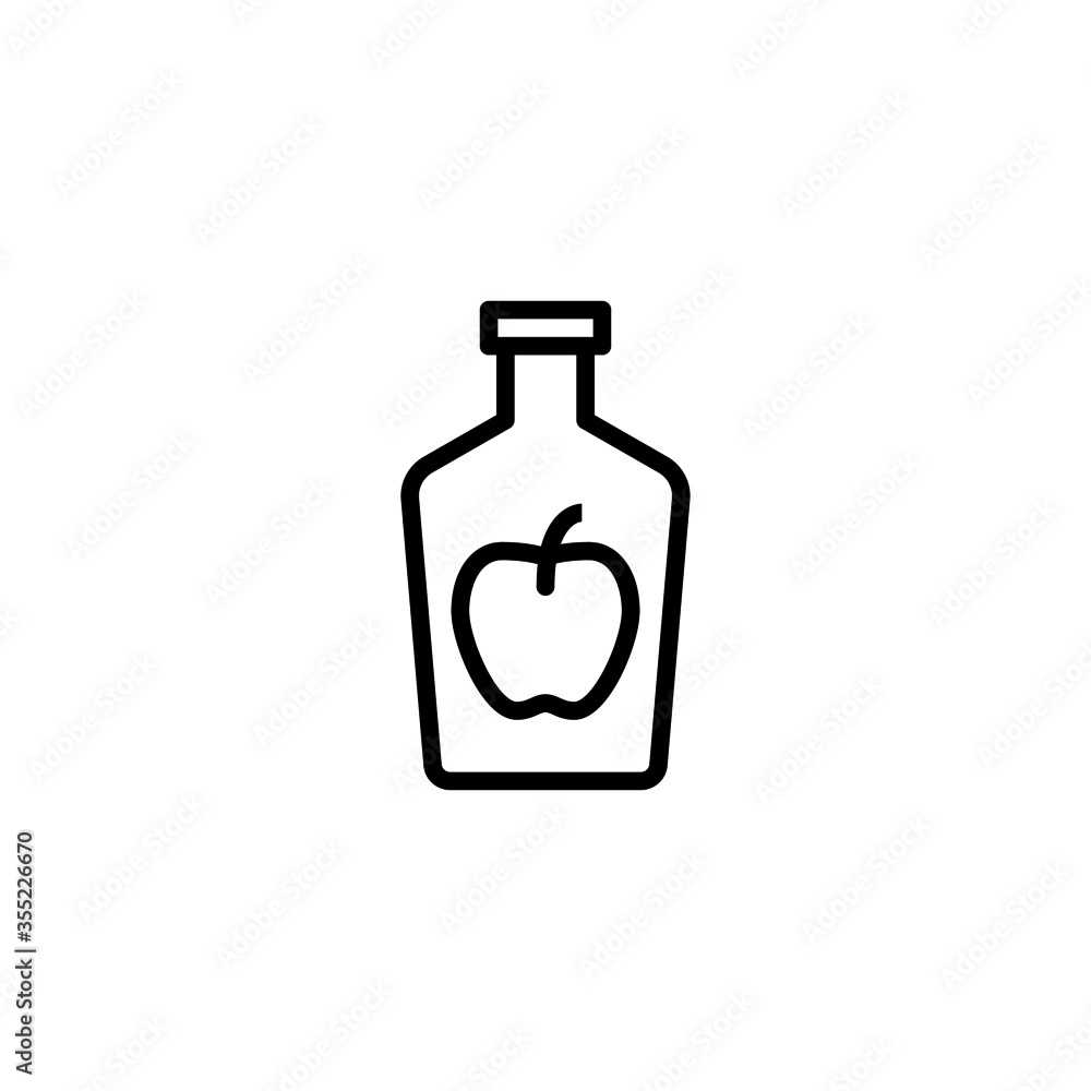 Cider vector icon in linear, outline icon isolated on white background Cider vector icon in linear, outline icon isolated on white background