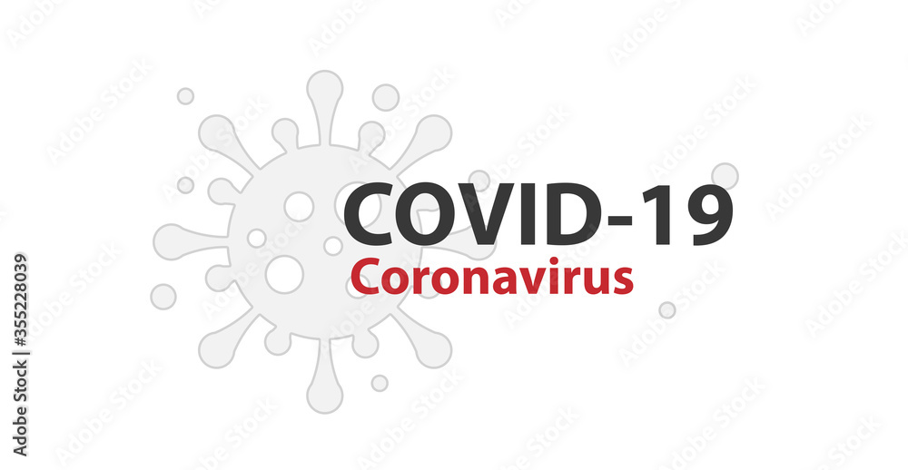 Covid-19 Coronavirus concept outbreak influenza background.Pandemic medical health risk concept with disease cell is dangerous vector design