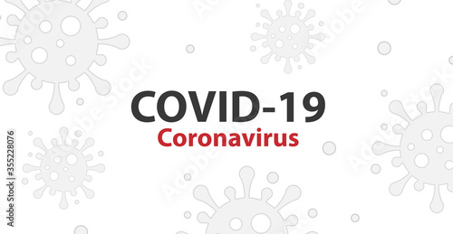 Covid-19 Coronavirus concept outbreak influenza background.Pandemic medical health risk concept with disease cell is dangerous vector design
