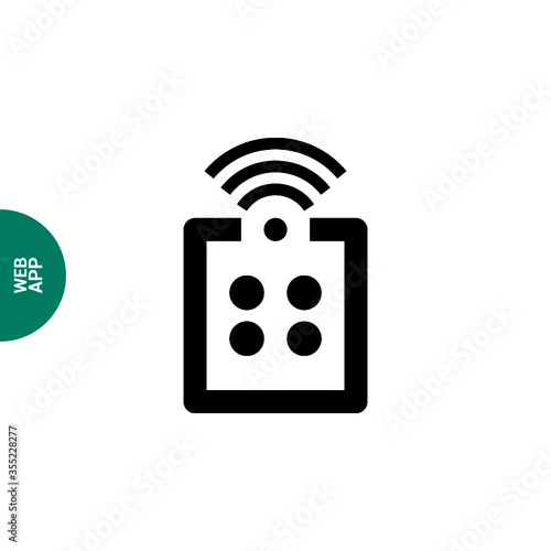 Remote control game line vector icon