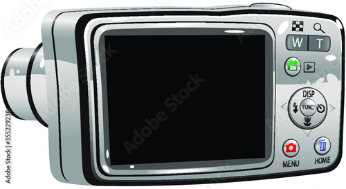 Digital camera rear view