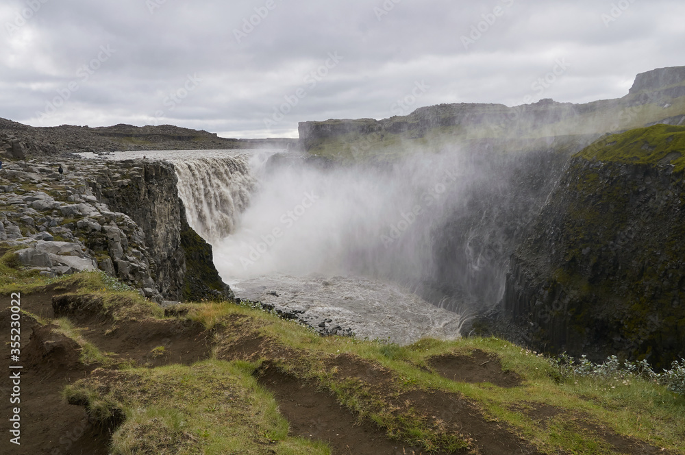 View of Iceland's largest waterfall