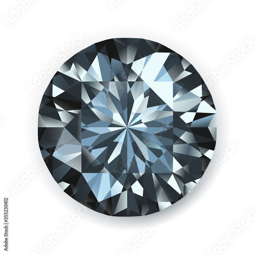 Black diamond realistic illustration