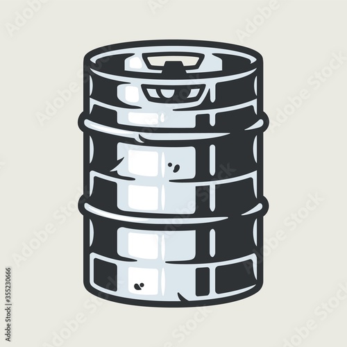 Metal craft beer keg for bar and festival