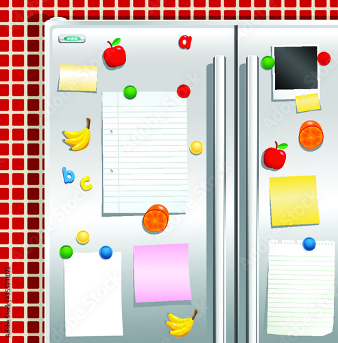 Fridgefreezer door with magnets