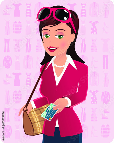 Woman with credit card