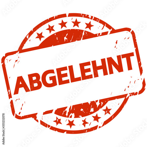red stamp with Banner denied (in german)