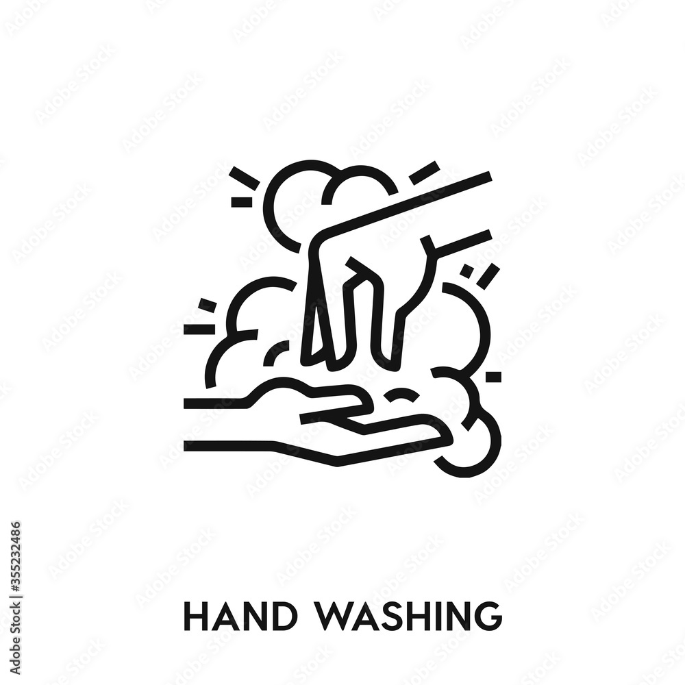 hand washing icon vector. hand washing sign symbol 