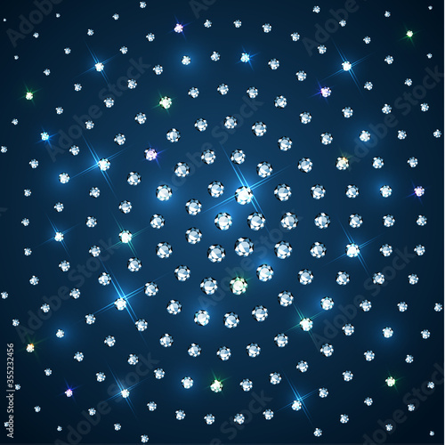 Diamond sparkling beads jewellery background - eps10