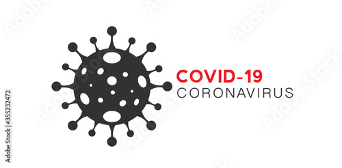 Covid-19 Corona virus concept outbreak influenza background.Pandemic medical health risk concept with disease cell is dangerous vector design