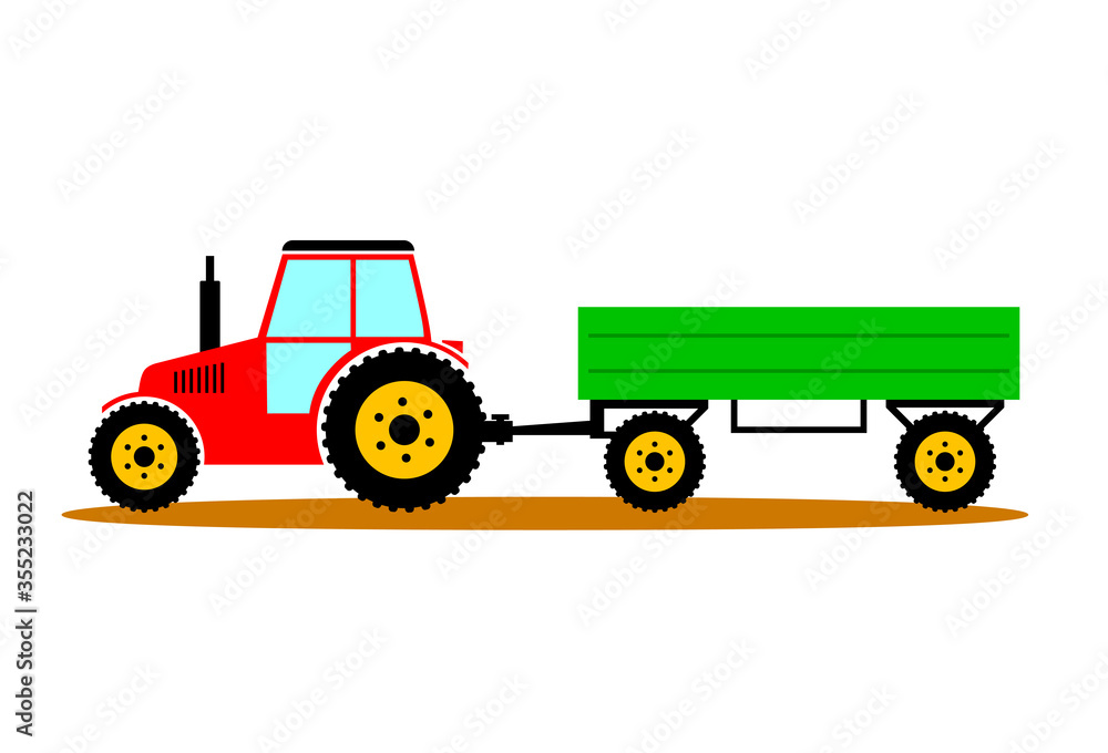 Tractor vector icon on white background Tractor vector icon on white background