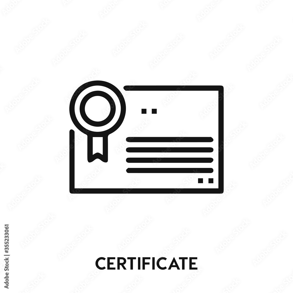 certificate icon vector. certificate sign symbol certificate icon vector. certificate sign symbol