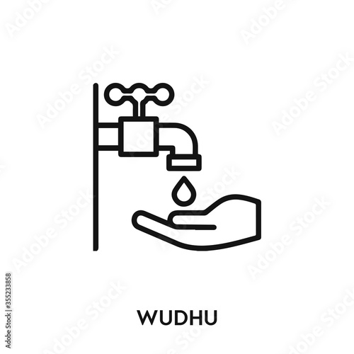 wudhu icon vector. wudhu sign symbol 