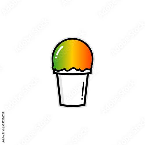 shaved ice stock vector logo image