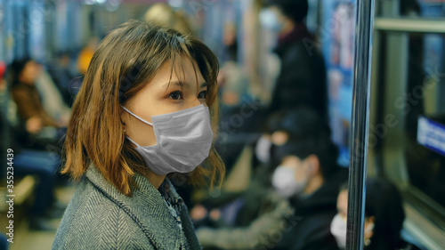 Masked Asian People Real. Protect Flu Coronavirus. Asia Health Care. Environment China Air Pollution . Protection Corona Virus Chinese Infect . Allergy Man Respiratory Face Mask. Covid-19.