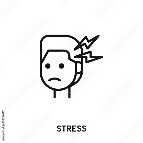 stress icon vector. stress sign symbol 