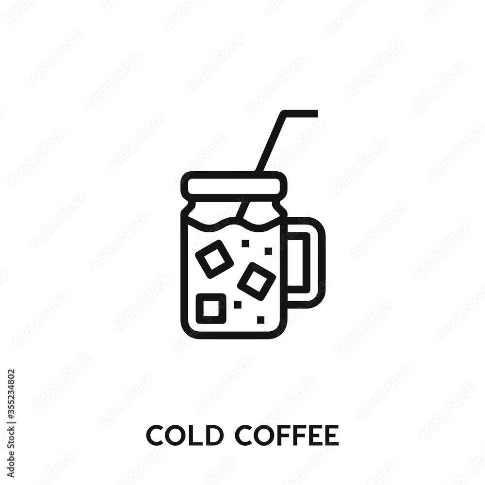 cold coffee icon vector. cold coffee sign symbol cold coffee icon vector. cold coffee sign symbol