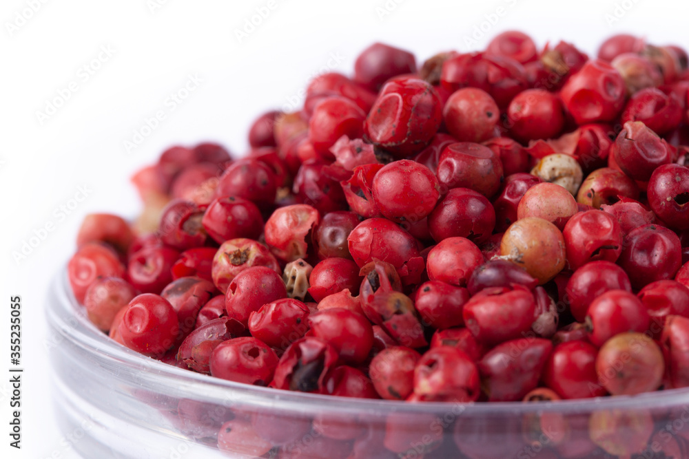 pink peppercorns in white natural spice pink peppercorns in white natural spice