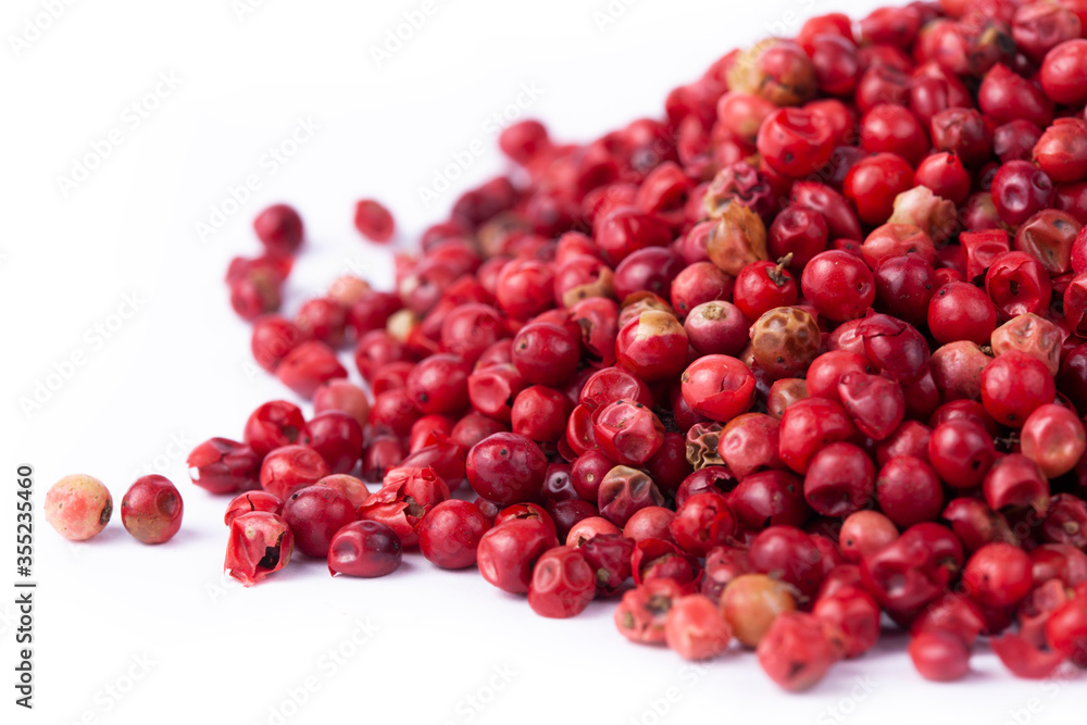 pink peppercorns in white natural spice pink peppercorns in white natural spice