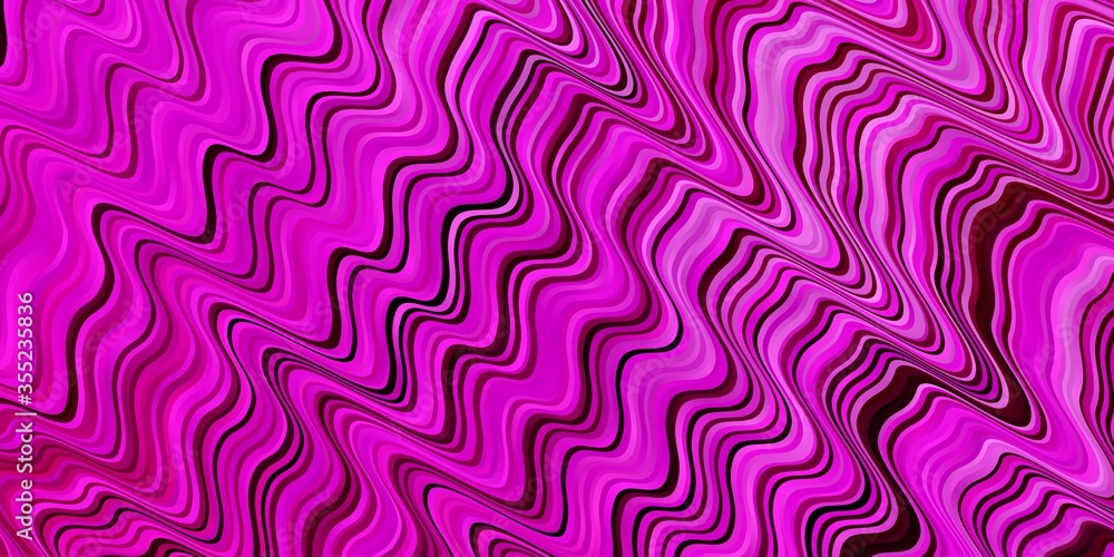 Light Pink vector pattern with lines. Illustration in abstract style with gradient curved.  Best design for your posters, banners.