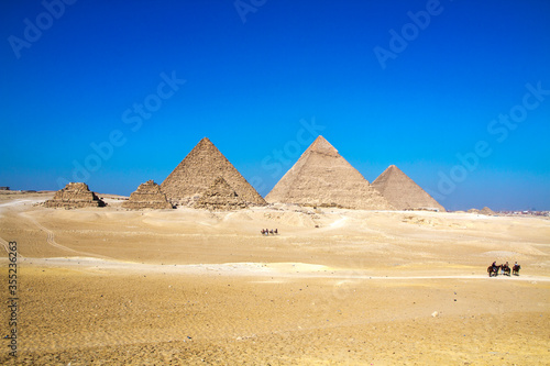 Great Pyramid of Giza  UNESCO World Heritage site  Cairo  Egypt.