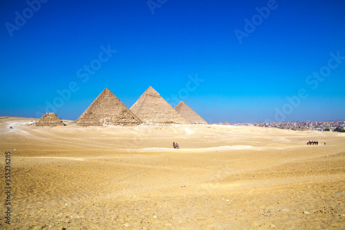 Great Pyramid of Giza  UNESCO World Heritage site  Cairo  Egypt.