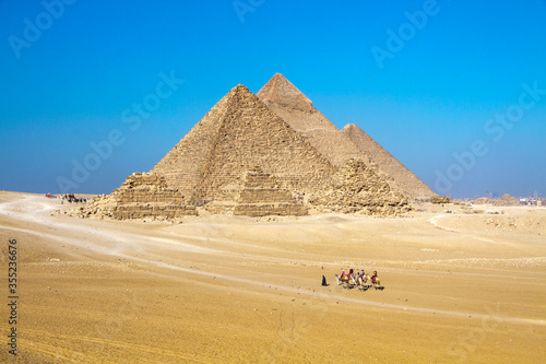 Great Pyramid of Giza  UNESCO World Heritage site  Cairo  Egypt.