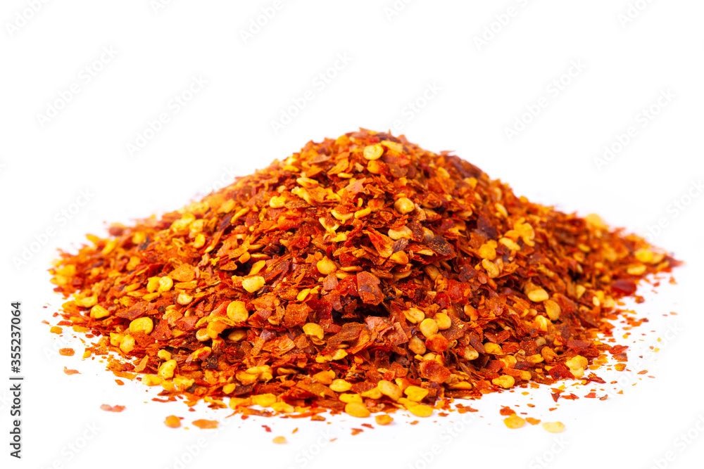 De Arbol Chilli Flakes in white natural spice De Arbol Chilli Flakes in white natural spice