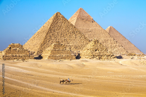 Great Pyramid of Giza  UNESCO World Heritage site  Cairo  Egypt.