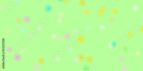 Wallpaper Mural Light Purple, Pink vector doodle template with flowers. Torontodigital.ca