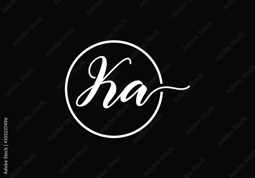 Initial Monogram Letter K A Logo Design Vector Template. K A Letter Logo Design Initial Monogram Letter K A Logo Design Vector Template. K A Letter Logo Design