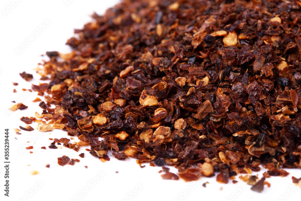 Habanero chilli Flakes in white natural spice Habanero chilli Flakes in white natural spice