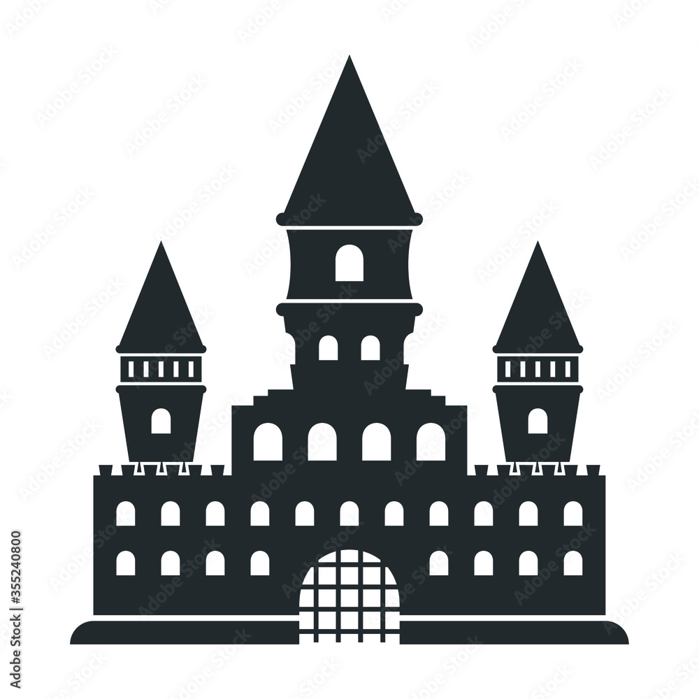 castle on a white background