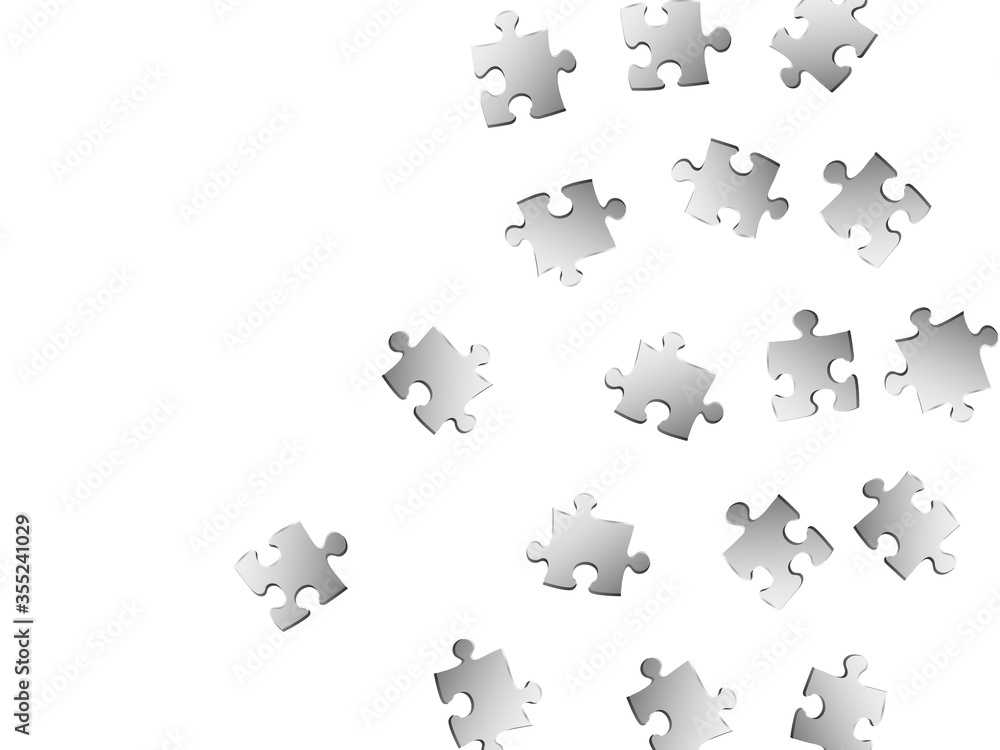 Game brainteaser jigsaw puzzle metallic silver Game brainteaser jigsaw puzzle metallic silver