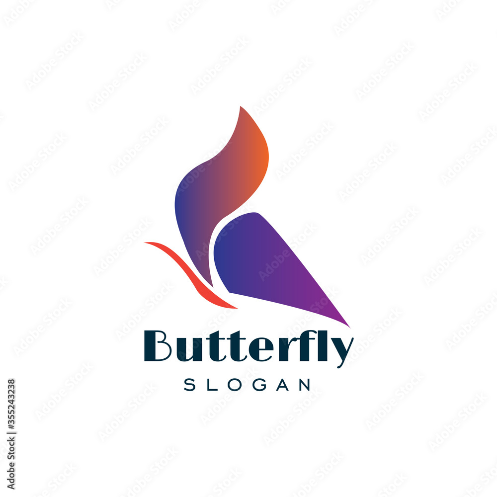 Elegant premium butterfly logo icon Elegant premium butterfly logo icon