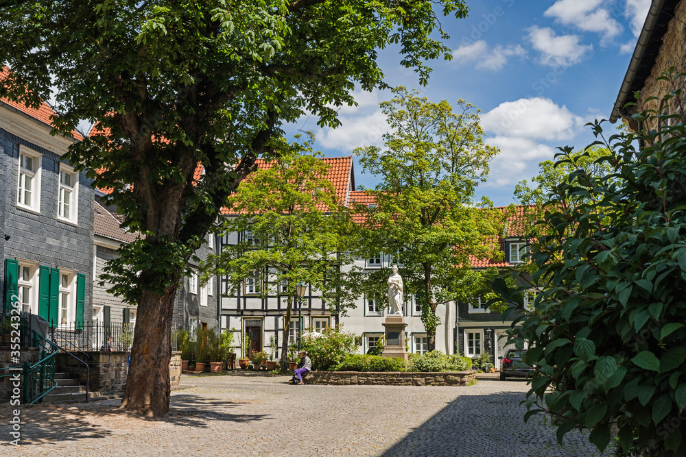 Hattingen – Fachwerkhäuser im historischen Ortskern von Hattingen; Deuschland; 