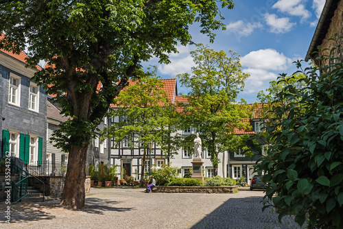 Hattingen – Fachwerkhäuser im historischen Ortskern von Hattingen; Deuschland;  photo