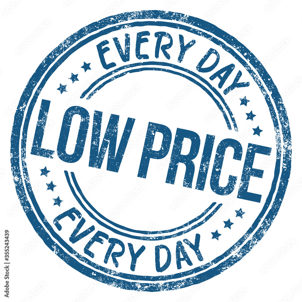 Low Price. Every Day. Vector Stamp. Low Price. Every Day. Vector Stamp.