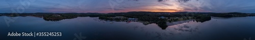 Panoramic view on the reservoir Bostalsee at Nohfelden in Germany. © David Hajnal