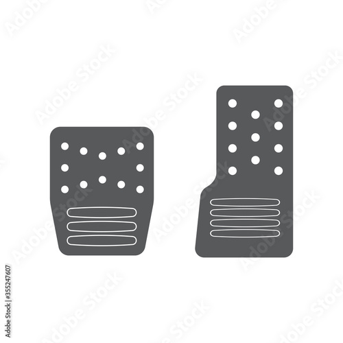 Gas and break pedals icon. Vector Illustration