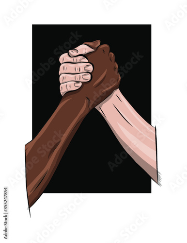 Equality hands, Black lives Matter, One Team, Love