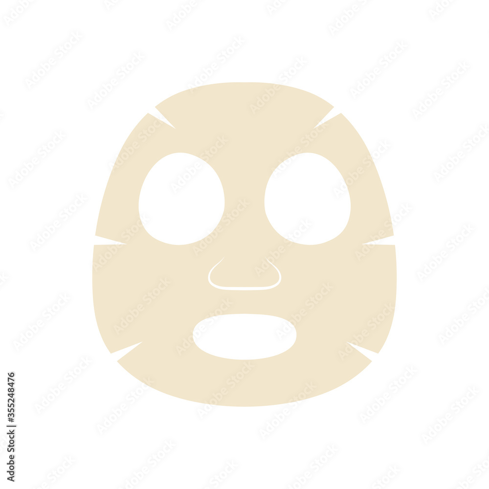 Fototapeta premium facial sheet mask isolated on white background