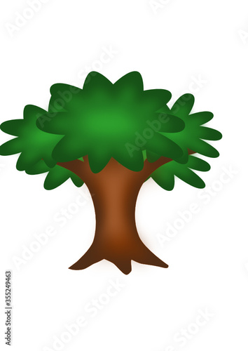albero con foglie verdi