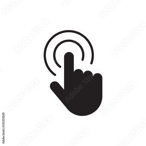 Double tap line icon, Hand Click sign for mobile concept and web design, Finger touch vector icon, Cursor pointer symbol, logo illustration symbol isolated on white background. icon Vector EPS 10